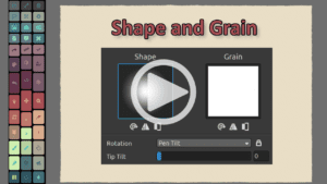 shape and grain thumbnail for rebelle drawing application