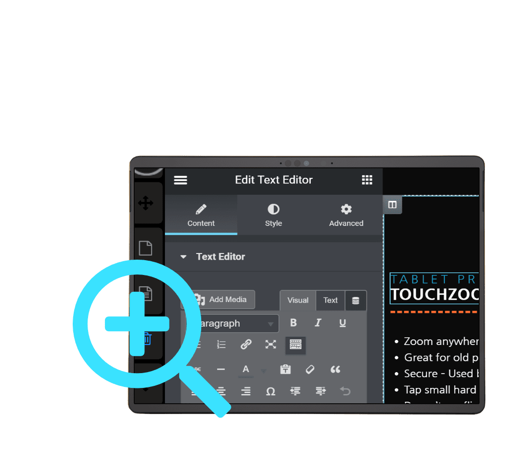 touch zoom desktop