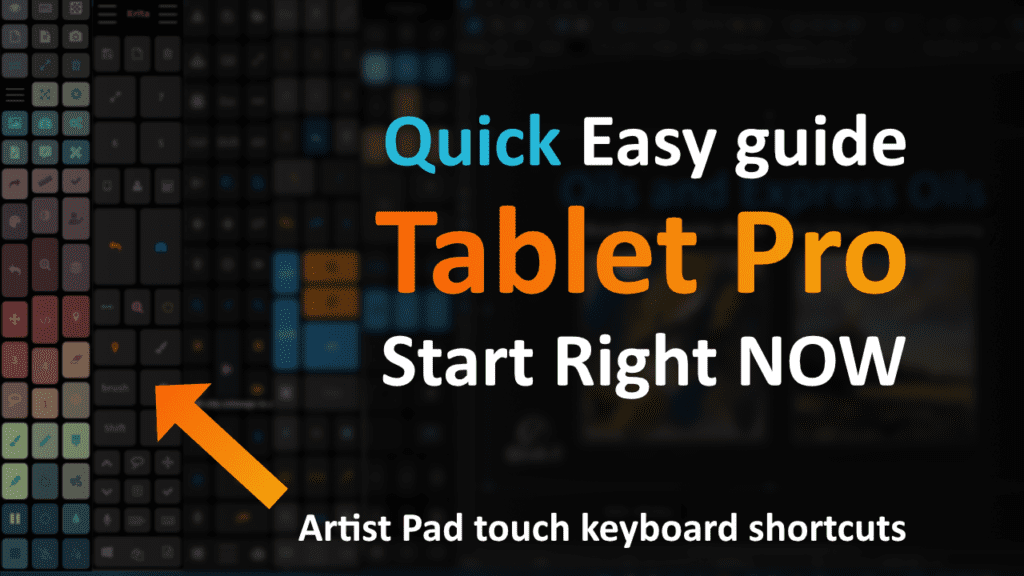 quick install guide Tablet Pro Artist Pad hotkeys touch buttons keyboard shortcuts