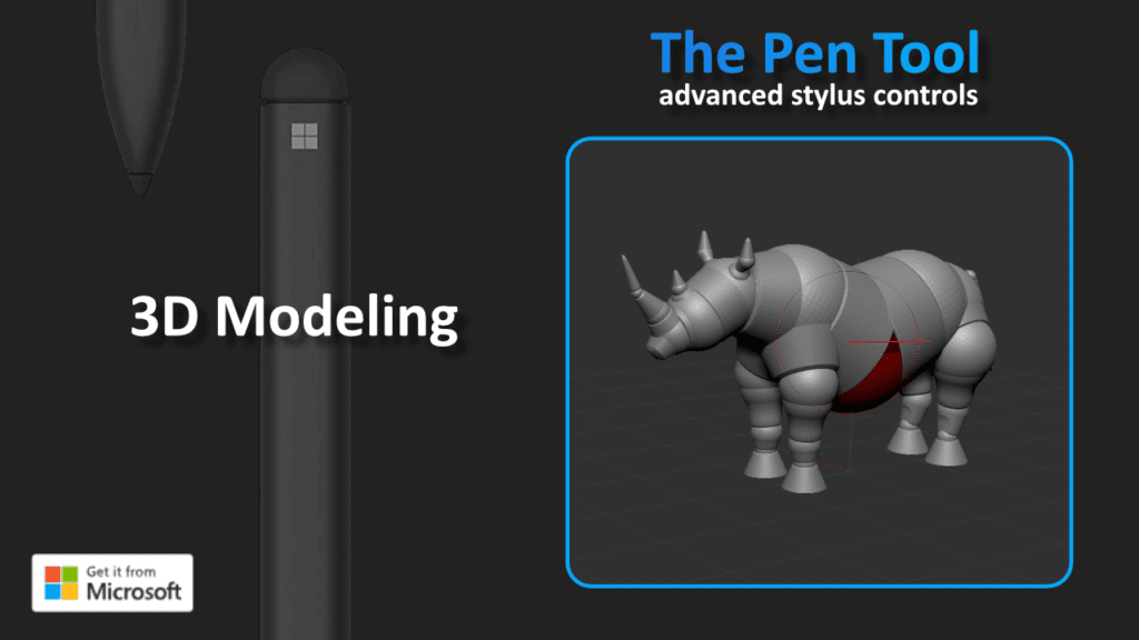 Pen tool surface pen 3D modeling