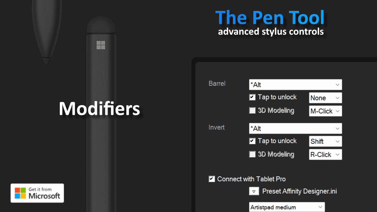 Pen tool surface pen