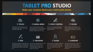 tablet pro studio radial menu touch stylus pen voice commands